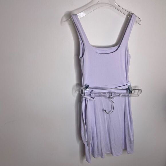 Wilfred Aritzia Saturn Mini Dress Women's XS Lavender Purple Wrap Asymmetrical - Picture 8 of 9